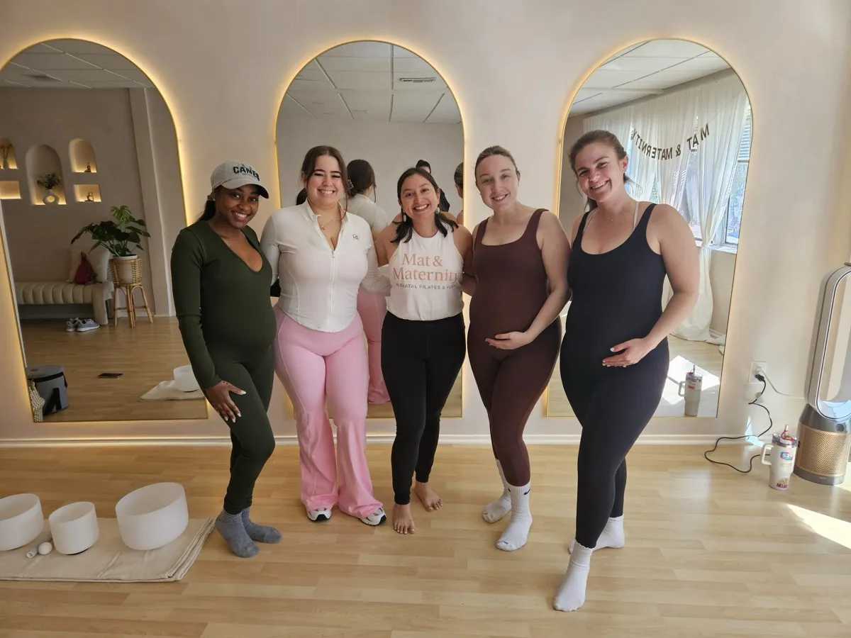 Mothers and babies enjoying a postpartum class